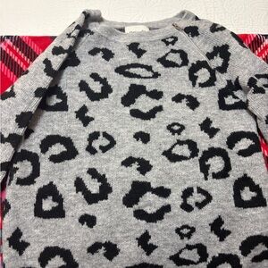Abercrombie & Fitch Gray Animal Print Sweater